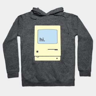 Vintage Computer Saying hi Hoodie